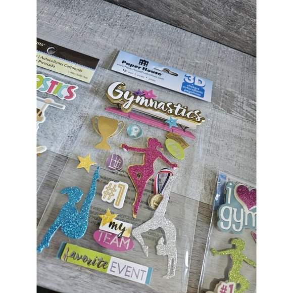 Sticker Lot Sports Gymnastics Scrapbooking 3D Stickers RARE Mambi + #71 - Picture 4 of 6
